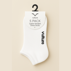 Women's Bundle Of 5 White Ankle Socks