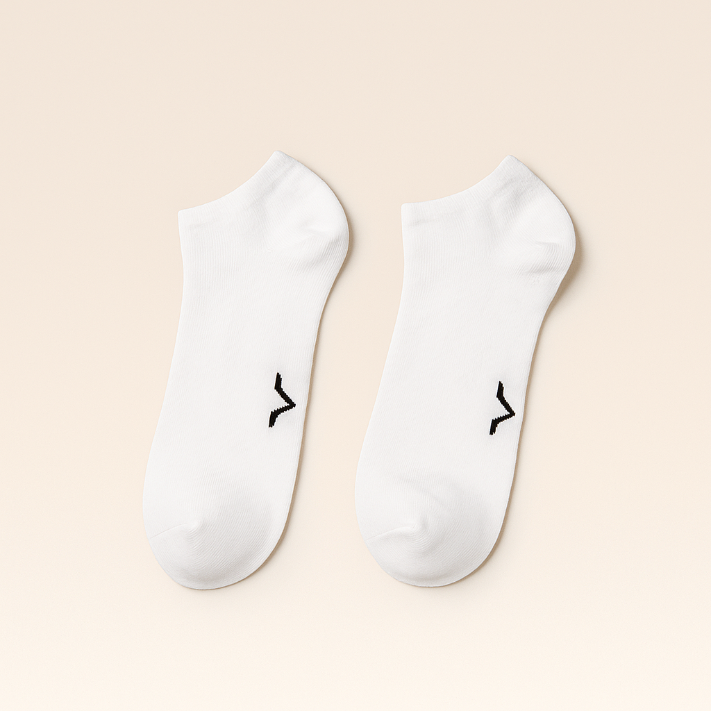 White Ancle Length Socks