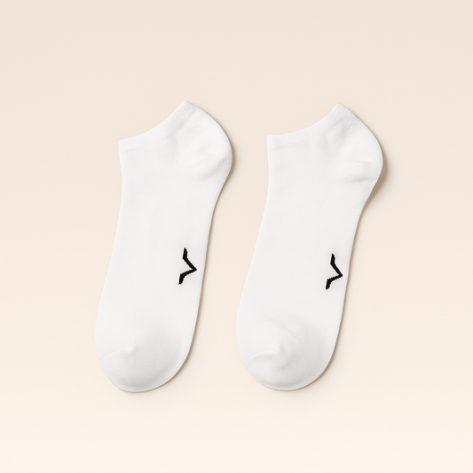 White Ancle Length Socks