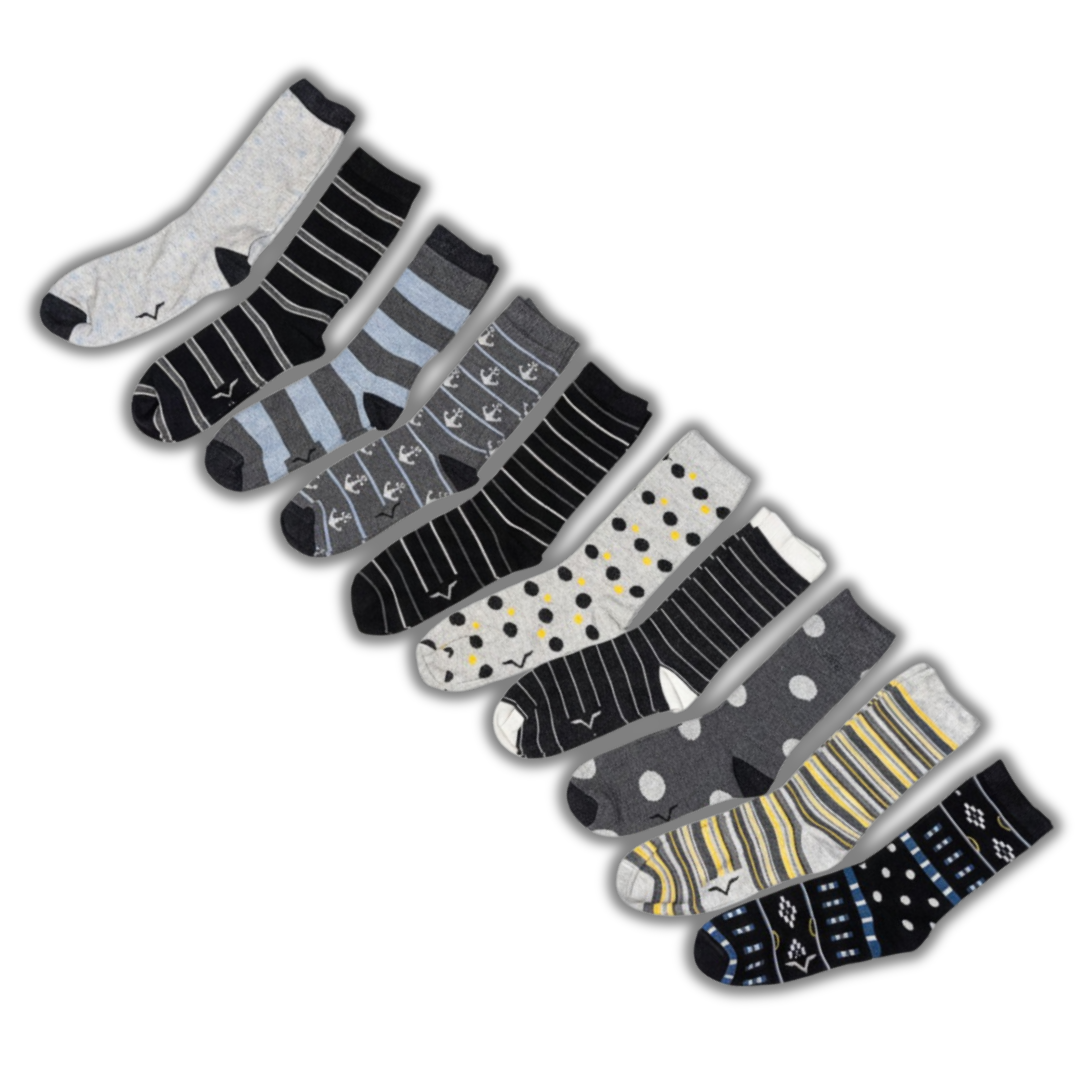 Men's Pack of 10 Crew Length Socks