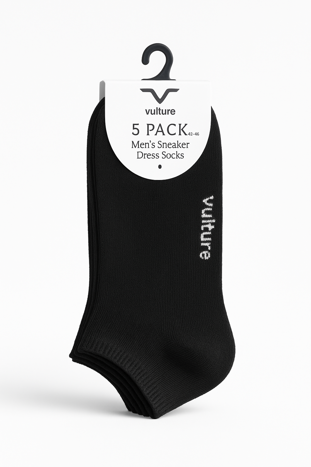 Men's Bundle Of 5 Black Ankle Socks