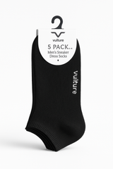 Men's Bundle Of 5 Black Ankle Socks