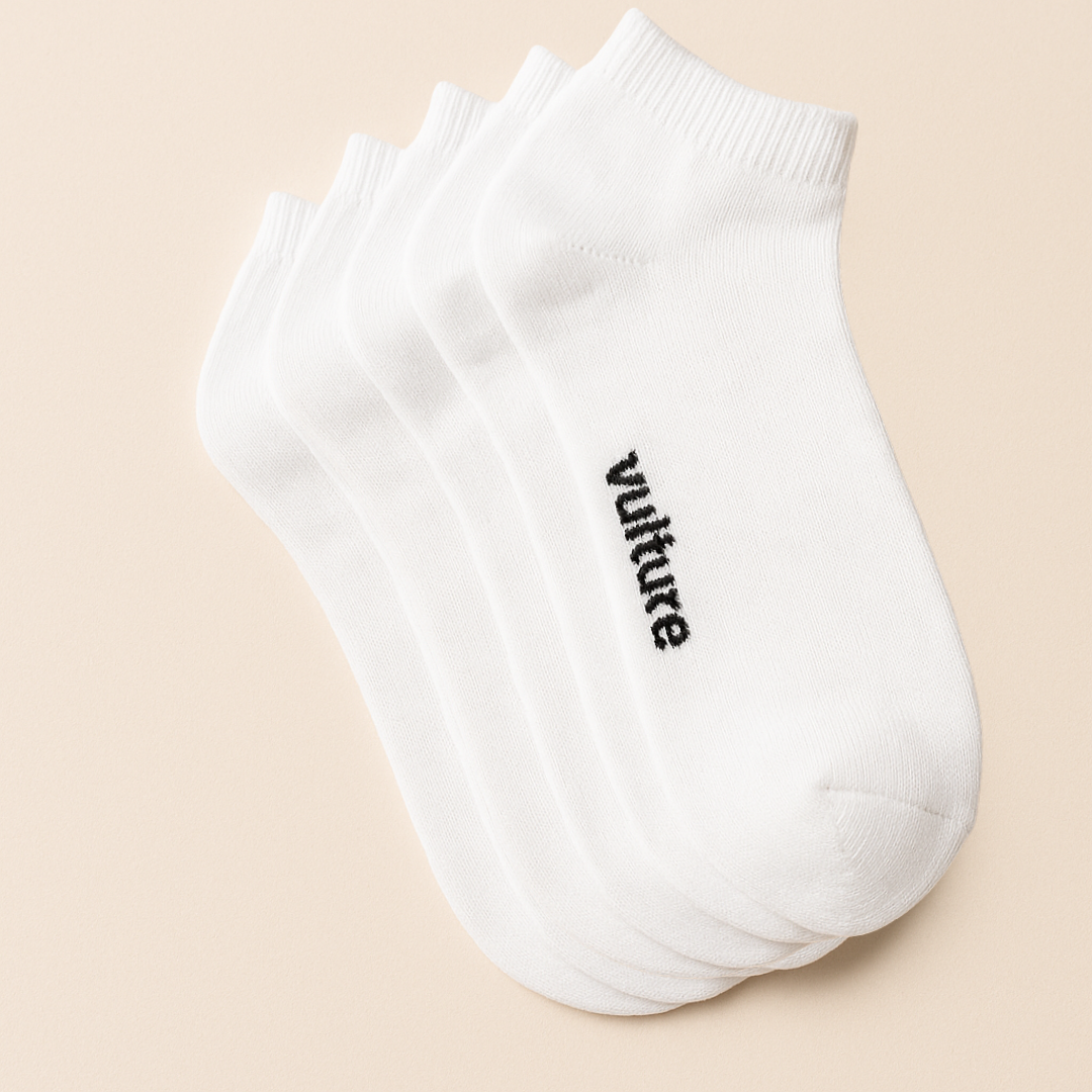 Men's Bundle Of 5 White Ankle Socks